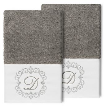 Linum Home Textiles Turkish Cotton Monica 2-packEmbellished Hand Towel Set