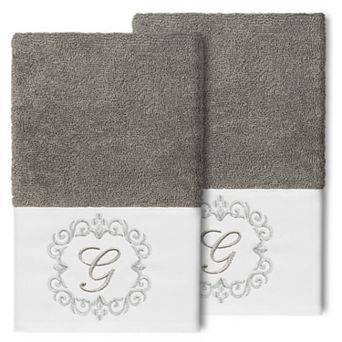 Linum Home Textiles Turkish Cotton Monica 2-packEmbellished Hand Towel Set