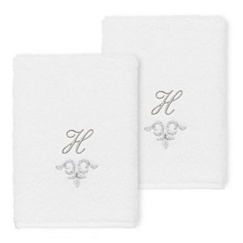 Linum Home Textiles Turkish Cotton Monica 2 pc Embellished Washcloth Set