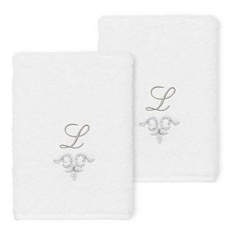 Linum Home Textiles Turkish Cotton Monica 2 pc Embellished Washcloth Set