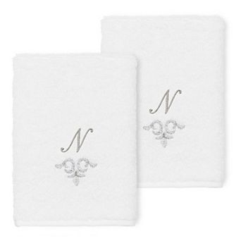 Linum Home Textiles Turkish Cotton Monica 2 pc Embellished Washcloth Set