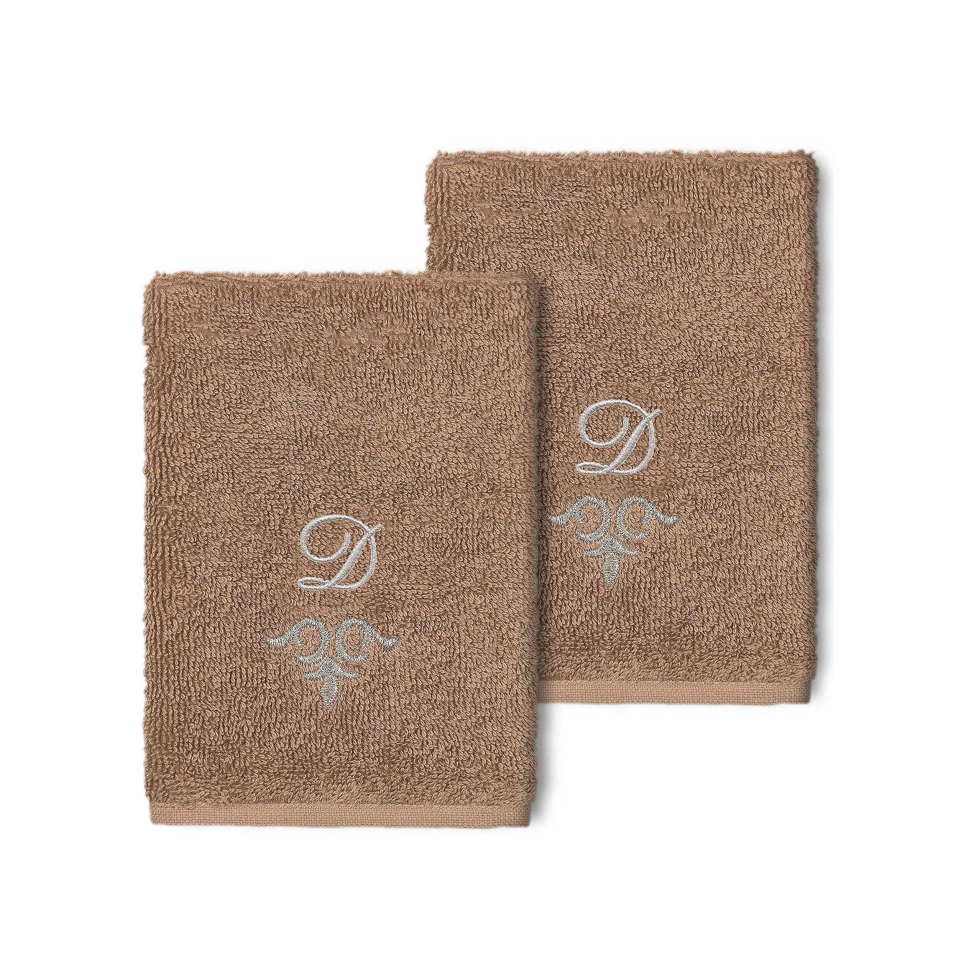 Linum Home Textiles Turkish Cotton Monica 2-piece Embellished Washcloth Set