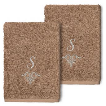 Linum Home Textiles Turkish Cotton Monica 2 pc Embellished Washcloth Set