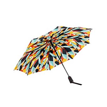 ShedRain Vortex Vented Auto Open & Close Compact Rainbow Dot Umbrella