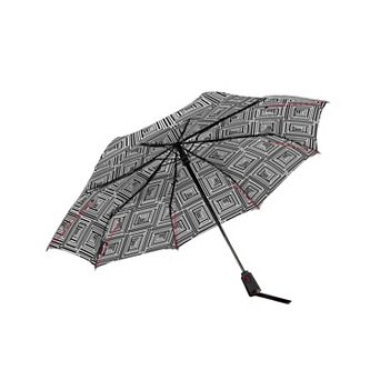 ShedRain Vortex Vented Auto Open & Close Compact Rainbow Dot Umbrella