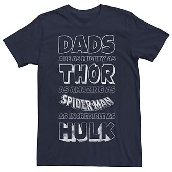 Big & Tall Marvel Avengers Father's Day Dad Traits Tee