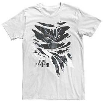 Big & Tall Marvel Black Panther Scratch Through Tee
