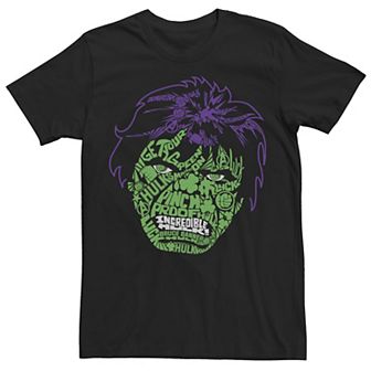 Big & Tall Marvel Hulk St. Patty's Head Build Up Fill Tee