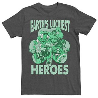 Big & Tall Marvel St. Patty's Earth's Luckiest Heroes Tee