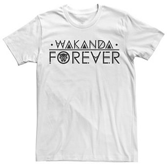 Big & Tall Marvel Black Panther Wakanda Forever Chest Tee