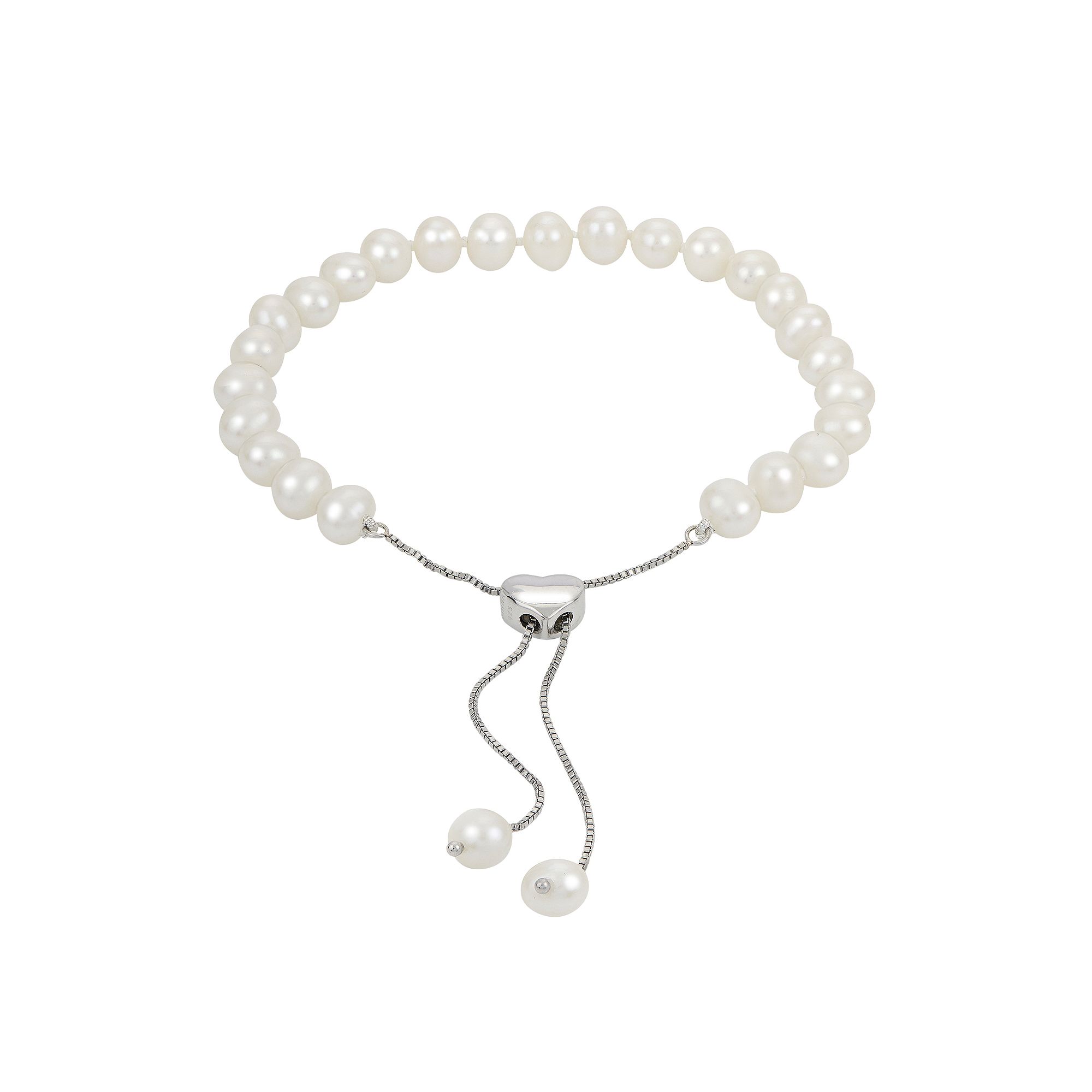 PearLustre by Imperial Sterling Silver Freshwater Cultured Pearl Bolo Brac