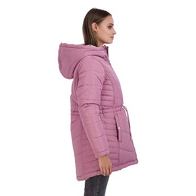 Juniors' madden girl Reversible Faux-Fur Anorak Jacket