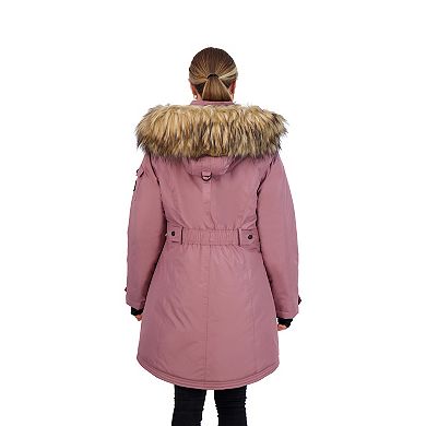 Juniors' madden girl Faux-Fur Hood Parka Coat