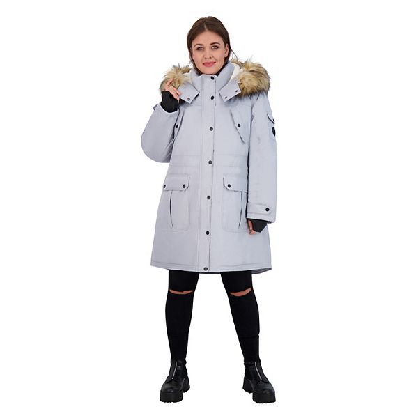 møl entusiasme dramatiker Juniors' Plus Size madden girl Faux-Fur Hood Parka Coat