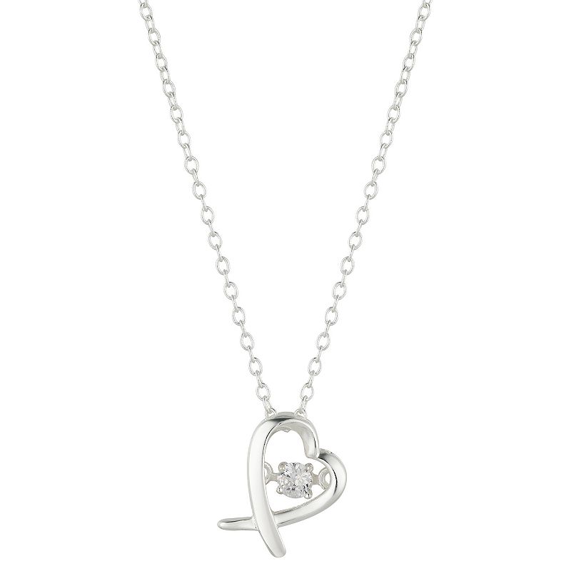 29464227 Love This Life Sterling Silver Heart Necklace, Wom sku 29464227
