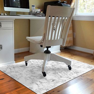 Bungalow Flooring Classic Marble 9 to 5 Desk Chair Mat - 35'' x 47''
