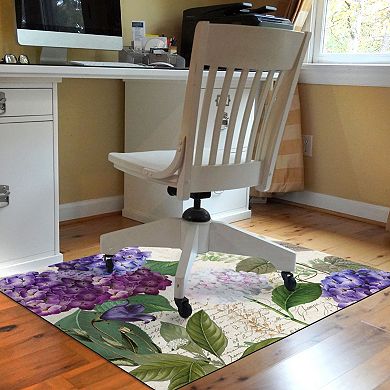 Bungalow Flooring Hydrangeas 9 to 5 Desk Chair Mat - 35'' x 47''