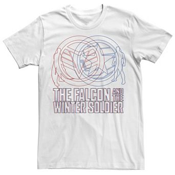 Big & Tall Marvel The Falcon And The Winter Soldier Line Art Tee