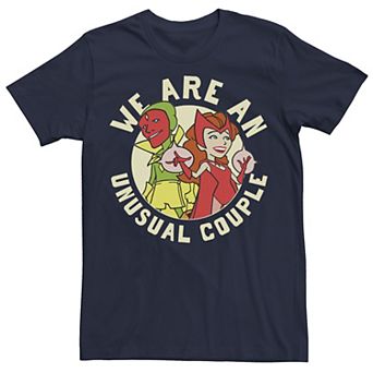 Big & Tall Marvel WandaVision Halloween "We Are An Unusual Couple" Retro Tee
