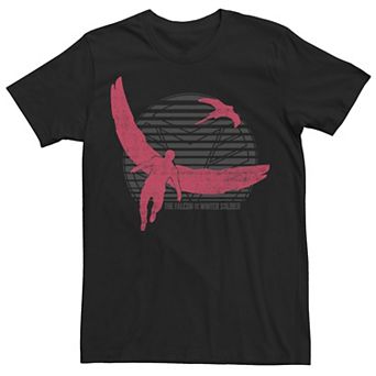 Big & Tall Marvel The Falcon And The Winter Soldier Falcon Redwing Silhouette Tee