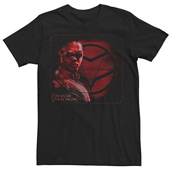Big & Tall Marvel Falcon Winter Soldier Falcon Profile Poster Tee
