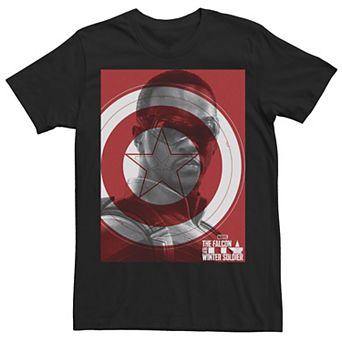 Big & Tall Marvel The Falcon And The Winter Soldier Falcon Shield Poster Tee