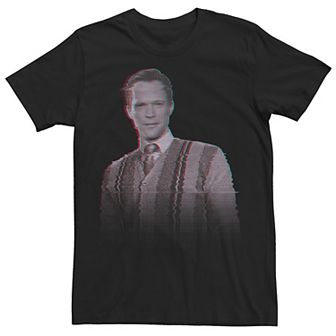 Big & Tall Marvel WandaVision Vision Television Glitch Portrait Tee