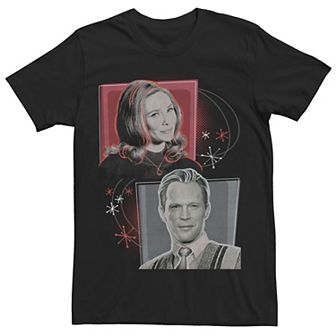 Big & Tall Marvel WandaVision Wanda & Vision Retro Box Ups Tee