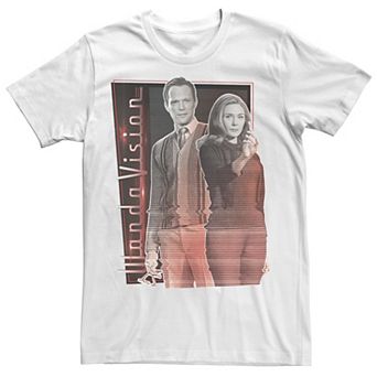 Big & Tall Marvel WandaVision Wanda & Vision Glitch Portrait Tee
