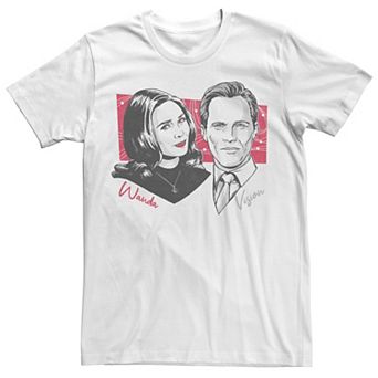 Big & Tall Marvel WandaVision Wanda & Vision Retro Portrait Tee