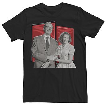 Big & Tall Marvel WandaVision Wanda & Vision Red Panel Portraits Tee
