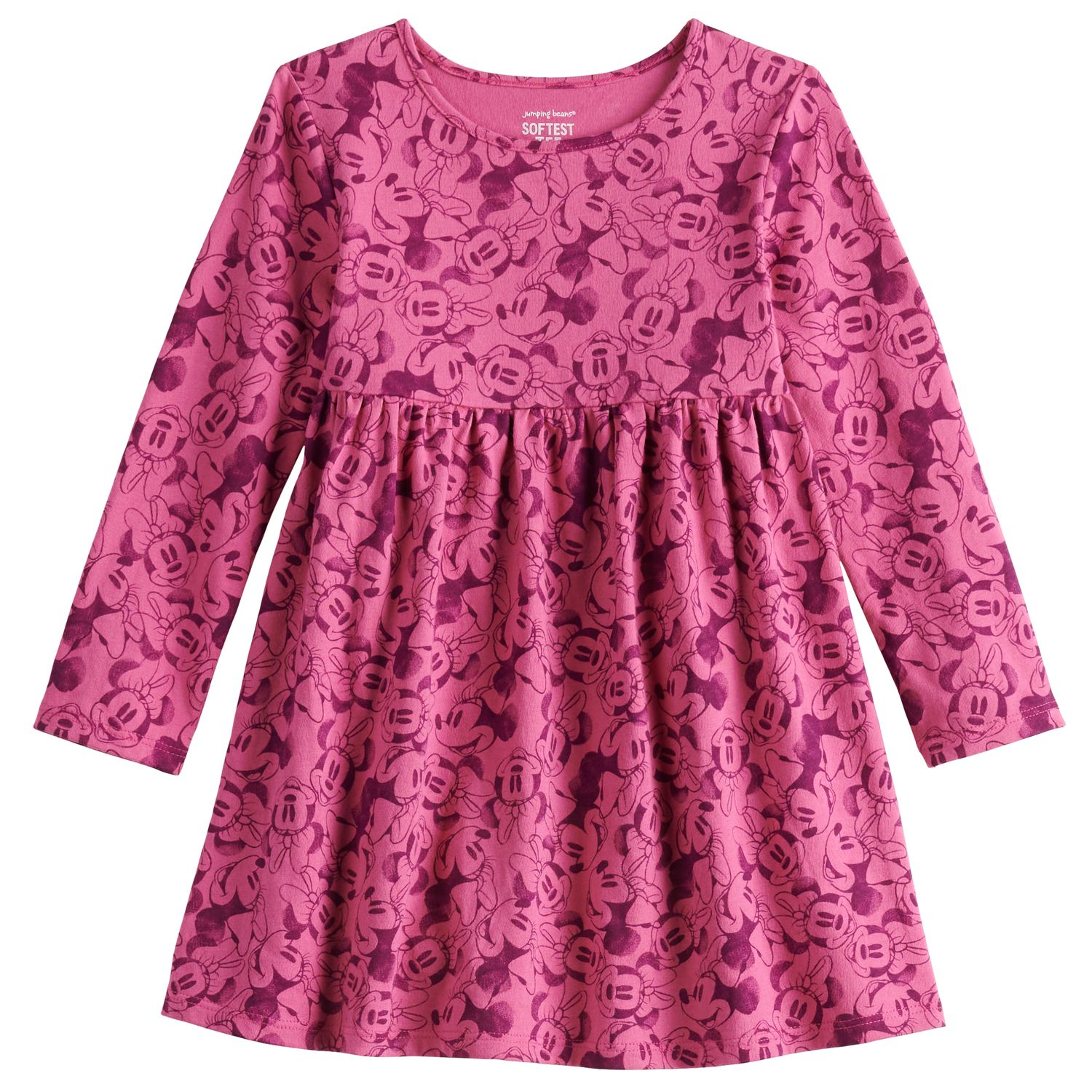 Image for Disney/Jumping Beans Disney's Minnie Mouse Toddler Girl Pink Long Sleeve Dress by Jumping Beans® at Kohl's.