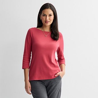 Petite Croft & Barrow® Boatneck Top