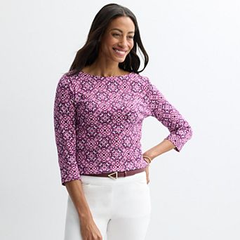 Petite Croft & Barrow® Boatneck Top