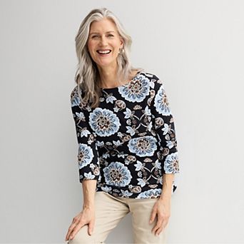 Petite Croft & Barrow® Boatneck Top