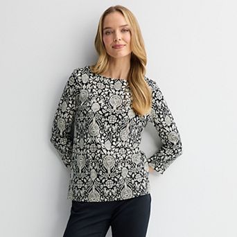 Petite Croft & Barrow® Boatneck Top