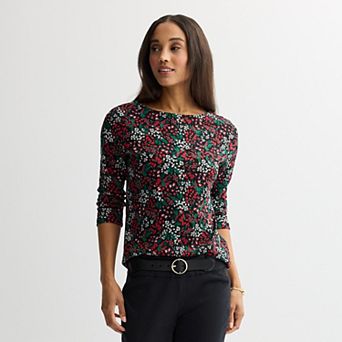 Petite Croft & Barrow® Boatneck Top