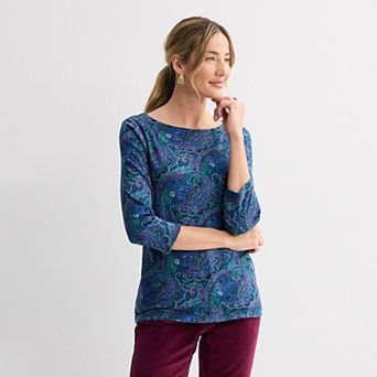 Petite Croft & Barrow® Boatneck Top