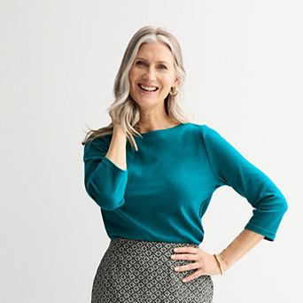 Petite Croft & Barrow® Boatneck Top