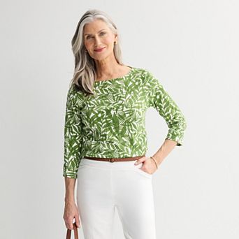 Petite Croft & Barrow® Boatneck Top