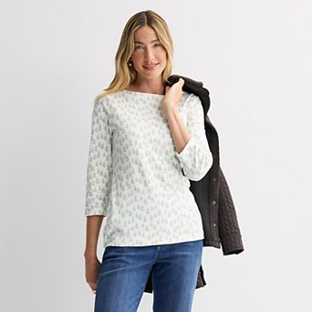 Petite Croft & Barrow® Boatneck Top