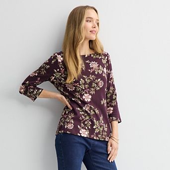 Petite Croft & Barrow® Boatneck Top