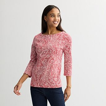 Petite Croft & Barrow® Boatneck Top