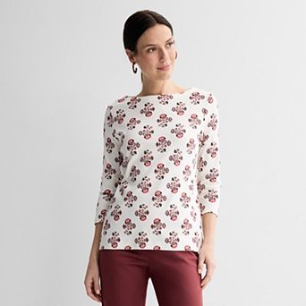 Petite Croft & Barrow® Boatneck Top