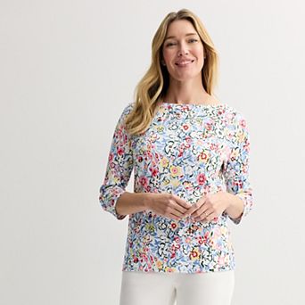 Petite Croft & Barrow® Boatneck Top