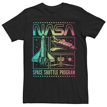Big & Tall NASA Gradient Space Shuttle Program Poster Tee
