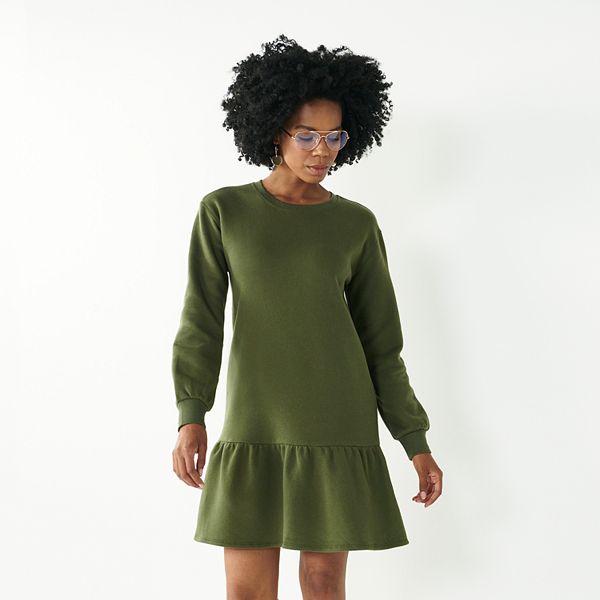 Women's Nine West Flounce Sweatshirt Dress
