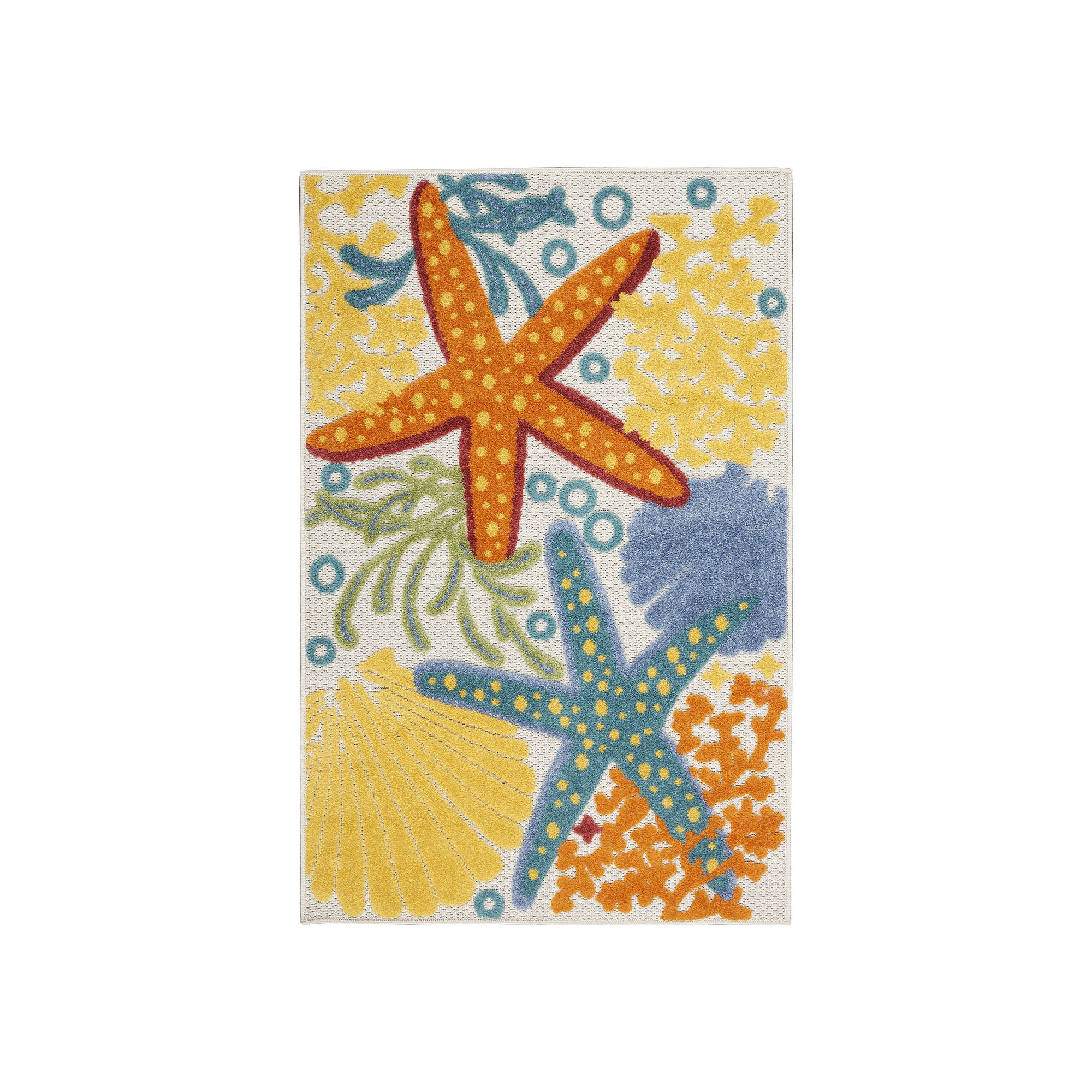 Nourison Aloha Nautical Indoor Outdoor Rug, Multicolor
