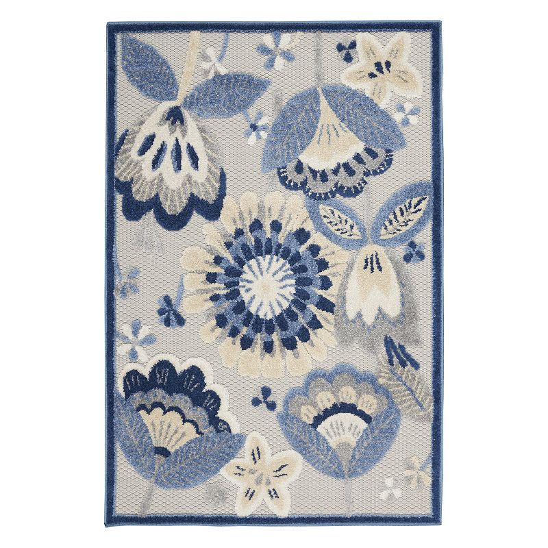 Nourison Aloha Garden Delight Indoor Outdoor Rug, Multicolor, 12X15 Ft
