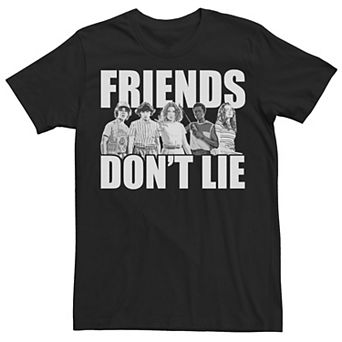 Big & Tall Netflix Stranger Things Friends Don't Lie Group Shot Tee